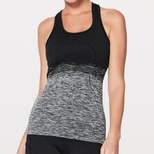 lululemon Swiftly Tech Racerback Black Grey Ombre